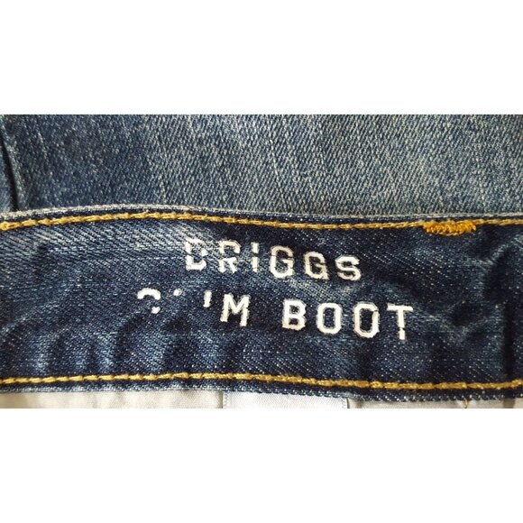 Aeropostale Mens Jeans Slim Boot Destroyed Distressed Tag 33/34 Fit 34 X 33 - Picture 5 of 11